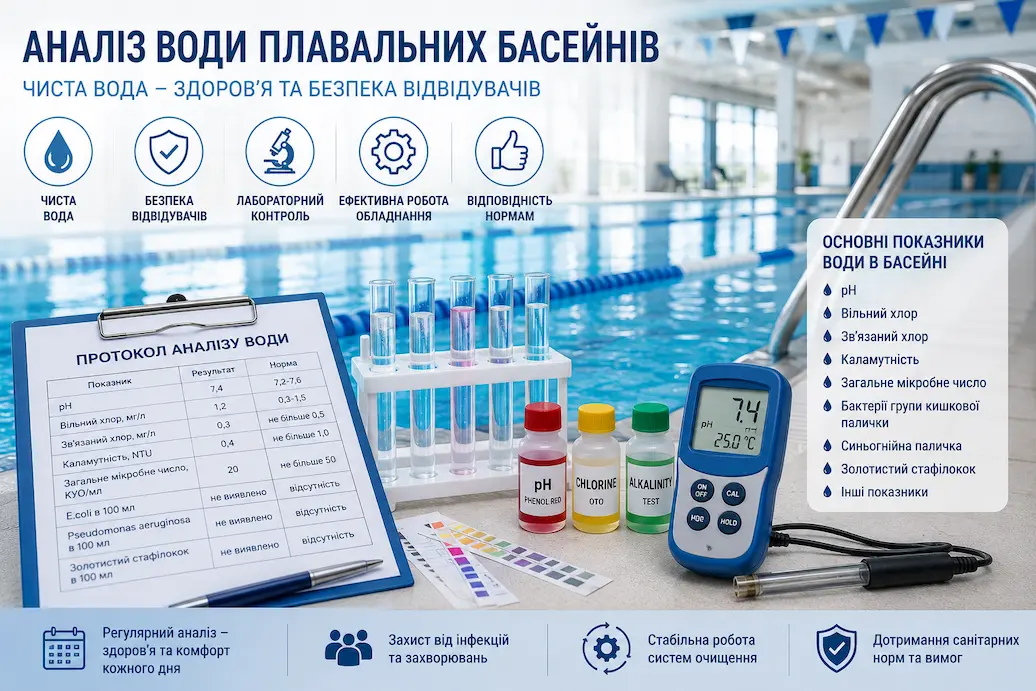 Аналіз води плавальних басейнів